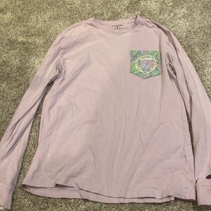 purple champion long sleeve clemson tigers top